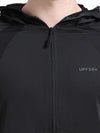 FabSports Men's UV Protection Sun Screen Jacket, Full Zip Sun Protection Clothing, Lightweight with UPF 50+ Protection for Outdoors, with Pockets, Sun Protective Clothing for Men, Black