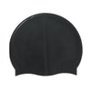 FabSports Unisex Black Silicone Swim Cap