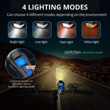 Load image into Gallery viewer, FabSports Black LED Bike Light Set, Bright Bicycle Front Light light.
