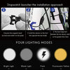 FabSports Black LED Bike Light Set, Bright Bicycle Front Light light.