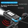FabSports 2500mAh Bicycle Front Light Set Headlight with Speedometer, Horn, 450 Lumen LED Bike Lamp, USB Rechargeable Cycling Flashlight