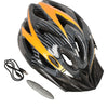FabSports Black Orange Light weight Bicycle Helmet with Back Light