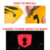 FabSports Black Orange Light weight Bicycle Helmet with Back Light