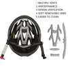 FabSports Black Orange Light weight Bicycle Helmet with Back Light