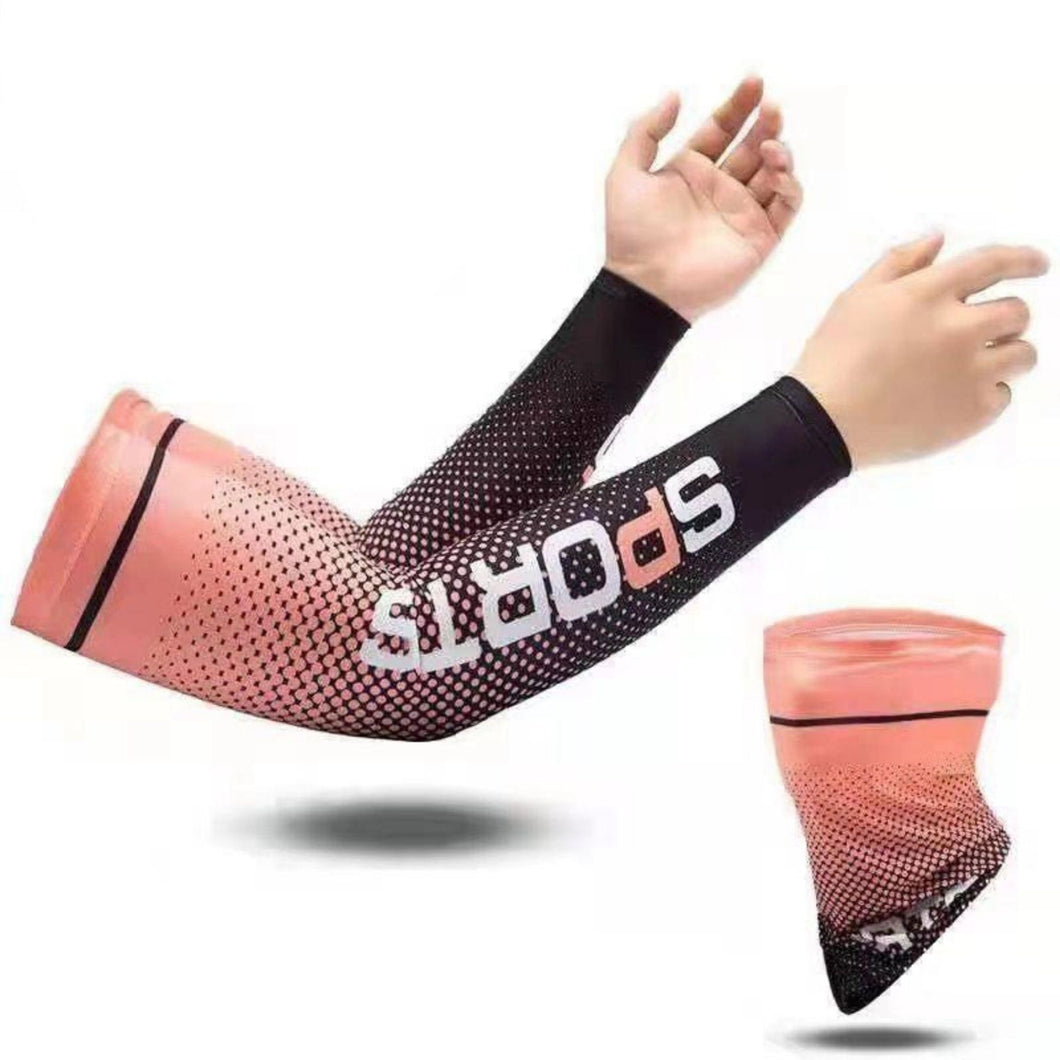 FabSports Cooling Arm Sleeves & Bandana combo for Men & Women with UV Protection, Quick Dry.