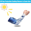 FabSports Cooling Tattoo Arm Sleeves & Bandana combo for Men & Women with UV Protection, Quick Dry