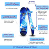 FabSports 31" x 8" inch Double kick Concave Skateboard for teens & adults