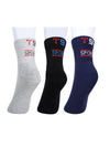 FabSports X-T9 Spark Unisex Cotton Ankle Casual Sports Solid Socks. Pack of 3 pairs