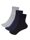 FabSports X-T9 Spark Unisex Cotton Ankle Casual Sports Solid Socks. Pack of 3 pairs