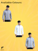 Load image into Gallery viewer, FabSports Men&#39;s UPF 50+ Sun Protection Jacket – Lightweight, Full Zip Summer Jacket with Quick-Dry Fabric, Reflective Strips &amp; Pockets – Ideal for Outdoor Activities
