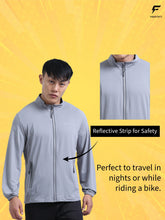 Load image into Gallery viewer, FabSports Men&#39;s UPF 50+ Sun Protection Jacket – Lightweight, Full Zip Summer Jacket with Quick-Dry Fabric, Reflective Strips &amp; Pockets – Ideal for Outdoor Activities
