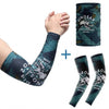 FabSports Cooling Tatoo Arm Sleeves & Bandana combo for Men & Women with UV Protection, Quick Dry
