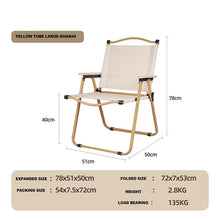 Load image into Gallery viewer, FabSports Alloy Steel Portable Foldable Chair - Compact Aluminium Chair with Armrests for Travel
