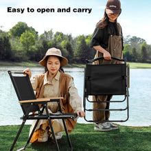 Load image into Gallery viewer, FabSports Alloy Steel Portable Foldable Chair - Compact Aluminium Chair with Armrests for Travel
