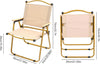 FabSports Alloy Steel Portable Foldable Chair - Compact Aluminium Chair with Armrests for Travel