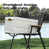 FabSports Alloy Steel Portable Foldable Chair - Compact Aluminium Chair with Armrests for Travel