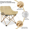 FabSports Foldable Camping Lightweight Portable Folding Beige Chair