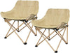 FabSports Foldable Camping Lightweight Portable Folding Beige Chair