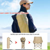 FabSports Foldable Camping Lightweight Portable Folding Beige Chair