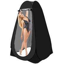 Load image into Gallery viewer, FabSports Portable Black Tent for Camping, Hiking, Beach, Outdoors and Picnic with Bag
