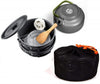 FabSports Camping Lightweight Aluminum Cookware Mess Kit with Storage Bag – 10 pc set