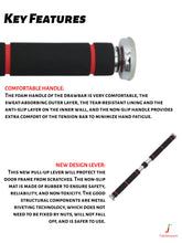Load image into Gallery viewer, FabSports Adjustable Pull-Up Bar with Foam Grip Handles, Non-Slip Rubber Design, and Scratch-Free Lever for Full-Body Workouts at Home or Gym
