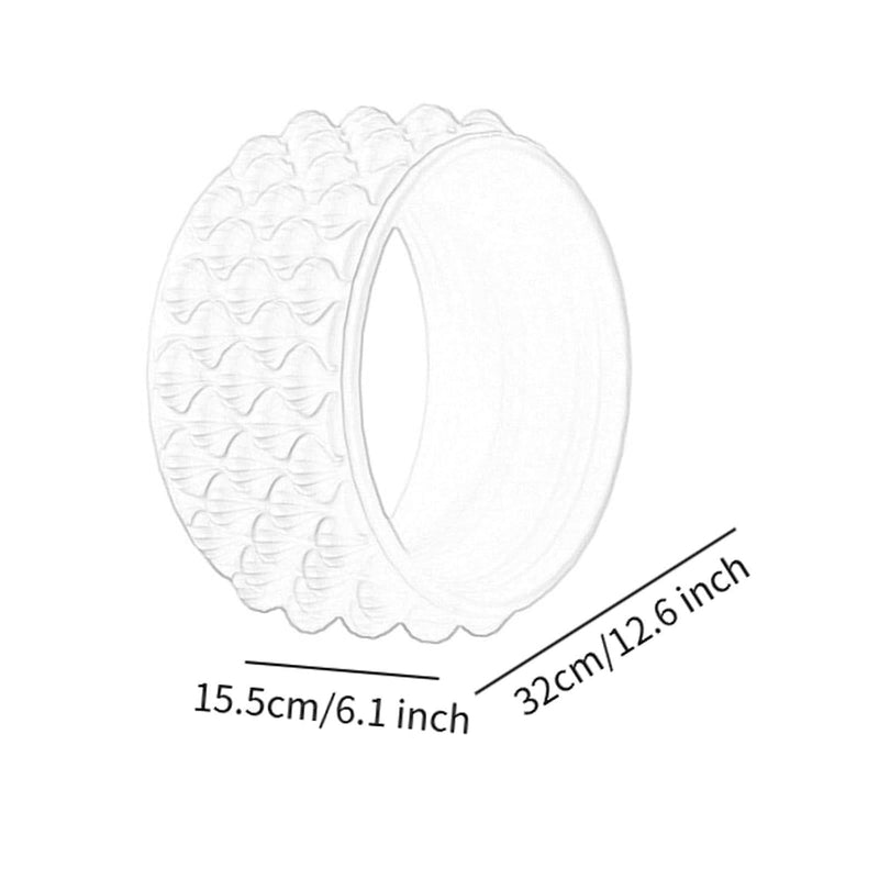 Size guide for FabSports Yoga Wheel for Back Pain Relief - High-Density Trigger Point Foam Roller for Deep Tissue Massage, Back Stretching & Flexibility - Non-Slip Dharma Prop Wheel for Yoga, Pilates & Physical Therapy, Grey
