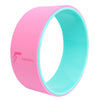 FabSports Yoga Wheel for Back Pain & Stretching - 13 Inch Heavy Duty Back Roller for Improved Flexibility, Deep Tissue Massage & Spine Alignment - Non-Slip Grip, Eco-Friendly Material, (Pink/Teal)
