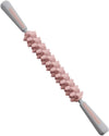 FabSports Muscle Roller Stick for Athletes - 17" Deep Tissue Massager with Wolf-Tooth Rollers & Silent Bearings - Targeted Trigger Point Therapy for Back, Neck, Legs, Thighs & Calf Recovery - Portable Yoga Fitness Tool, Pink