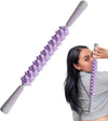 FabSports Muscle Roller Stick for Athletes - 17" Deep Tissue Massager with Wolf-Tooth Rollers & Silent Bearings - Targeted Trigger Point Therapy for Back, Neck, Legs, Thighs & Calf Recovery - Portable Yoga Fitness Tool, Purple