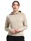 FabSports UV SunScreen Lightweight Grey Jacket with UPF 50+ For Women (BEIGE)
