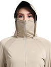 FabSports UV SunScreen Lightweight Grey Jacket with UPF 50+ For Women (BEIGE)