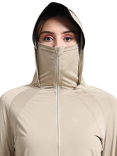 Load image into Gallery viewer, FabSports UV SunScreen Lightweight Grey Jacket with UPF 50+ For Women (BEIGE)
