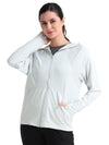 FabSports UV SunScreen Lightweight Grey Jacket with UPF 50+ For Women
