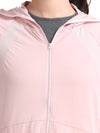 FabSports UV SunScreen Lightweight Pink Jacket with UPF 50+ For Women