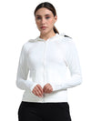 FabSports UV SunScreen Lightweight Grey Jacket with UPF 50+ For Women (WHITE)