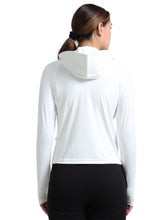 Load image into Gallery viewer, FabSports UV SunScreen Lightweight Grey Jacket with UPF 50+ For Women (WHITE)
