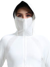 FabSports UV SunScreen Lightweight Grey Jacket with UPF 50+ For Women (WHITE)