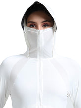 Load image into Gallery viewer, FabSports UV SunScreen Lightweight Grey Jacket with UPF 50+ For Women (WHITE)
