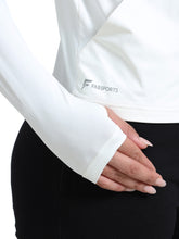 Load image into Gallery viewer, FabSports UV SunScreen Lightweight Grey Jacket with UPF 50+ For Women (WHITE)
