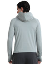 FabSports Men's UV Protection Sun Screen Jacket, Full Zip Sun Protection Clothing, Lightweight with UPF 50+ Protection for Outdoors, with Pockets, Sun Protective Clothing for Men, Grey