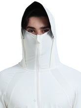 Load image into Gallery viewer, FabSports Men&#39;s UV Protection Sun Screen Jacket, Full Zip Sun Protection Clothing, Lightweight with UPF 50+ Protection for Outdoors, with Pockets, Sun Protective Clothing for Men, White
