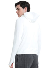 Load image into Gallery viewer, FabSports Men&#39;s UV Protection Sun Screen Jacket, Full Zip Sun Protection Clothing, Lightweight with UPF 50+ Protection for Outdoors, with Pockets, Sun Protective Clothing for Men, White
