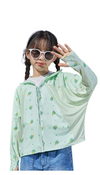 FabSports Kids Sun Protection Jacket – UPF 50+ Lightweight Hooded Jacket for Boys & Girls - Age 5 to 10 years, Breathable Fabric, UV Protection, Zipper Closure, Ideal for Outdoor & Everyday Wear, Green