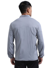 Load image into Gallery viewer, FabSports Men&#39;s UPF 50+ Sun Protection Jacket – Lightweight, Full Zip Summer Jacket with Quick-Dry Fabric, Reflective Strips &amp; Pockets – Ideal for Outdoor Activities
