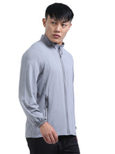 Load image into Gallery viewer, FabSports Men&#39;s UPF 50+ Sun Protection Jacket – Lightweight, Full Zip Summer Jacket with Quick-Dry Fabric, Reflective Strips &amp; Pockets – Ideal for Outdoor Activities
