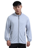 FabSports Men's UPF 50+ Sun Protection Jacket – Lightweight, Full Zip Summer Jacket with Quick-Dry Fabric, Reflective Strips & Pockets – Ideal for Outdoor Activities