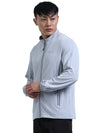 FabSports Men's UPF 50+ Sun Protection Jacket – Lightweight, Full Zip Summer Jacket with Quick-Dry Fabric, Reflective Strips & Pockets – Ideal for Outdoor Activities