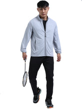 Load image into Gallery viewer, FabSports Men&#39;s UPF 50+ Sun Protection Jacket – Lightweight, Full Zip Summer Jacket with Quick-Dry Fabric, Reflective Strips &amp; Pockets – Ideal for Outdoor Activities

