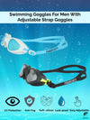 FabSports Anti-Fog & Anti-UV Unisex Blue Swim Goggles